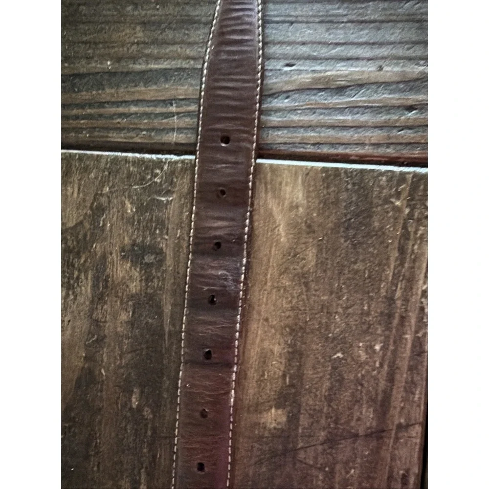 vintage polo ralph lauren‎ Brown Leather Belt/brass Buckle Sz 100/40